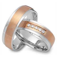 Eheringe 750er Rot- Weissgold 5 Brillanten Unkategorisiert online kaufen