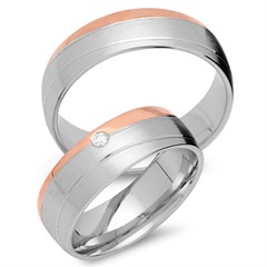 Eheringe 750er Rot- Weissgold mit Brillant Unkategorisiert online kaufen