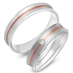Eheringe 750er Rot- Weissgold mit Brillant Unkategorisiert online kaufen
