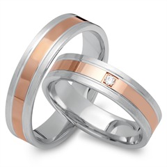 Eheringe 750er Rot- Weissgold mit Diamant Unkategorisiert online kaufen
