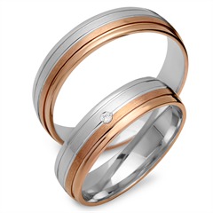 Eheringe 750er Rot- Weissgold mit Diamant Unkategorisiert online kaufen