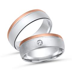 Eheringe 750er Weiss- Rotgold mit Brillant Unkategorisiert online kaufen Eheringe 750er Weiss- Rotgold mit Brillant Unkategorisiert online kaufen
