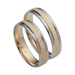Eheringe aus Gelb- und Weißgold mit Diamant Unkategorisiert online kaufen