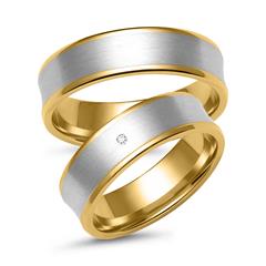 Eheringe aus Gelb- und Weißgold mit Diamant Unkategorisiert online kaufen