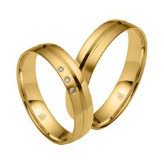 Eheringe aus Gold mit 3 Diamanten Unkategorisiert online kaufen