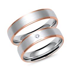 Eheringe aus Weiß- und Roségold mit Brillant Unkategorisiert online kaufen