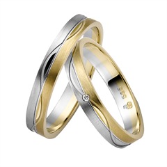 Eheringe Gelb- und Weißgold 3,5mm