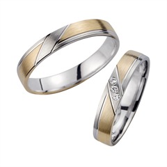 Eheringe Gelb- und Weißgold mit Brillanten Breite 4 mm Unkategorisiert online kaufen