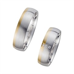 Eheringe Gelb- und Weißgold mit Brillanten Breite 5,5 mm Unkategorisiert online kaufen