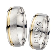 Eheringe Gelb- und Weißgold mit Brillanten Breite 6 mm Unkategorisiert online kaufen