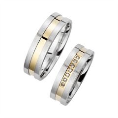 Eheringe Gelb- und Weißgold mit Brillanten Breite 6 mm Unkategorisiert online kaufen Eheringe Gelb- und Weißgold mit Brillanten Breite 6 mm Unkategorisiert online kaufen