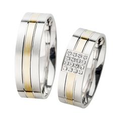 Eheringe Gelb- und Weißgold mit Brillanten Breite 6,5 mm Unkategorisiert online kaufen