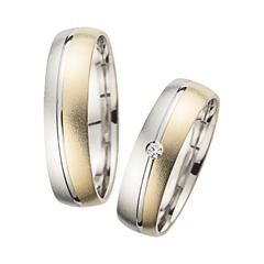 Eheringe Gelb- und Weißgold mit Diamant Breite 5,5 mm Unkategorisiert online kaufen