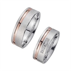 Eheringe Rot- und Weißgold mit Brillanten Breite 6,5 mm Unkategorisiert online kaufen