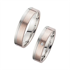 Eheringe Rot- und Weißgold mit Diamant Breite 5 mm Unkategorisiert online kaufen
