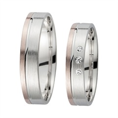 Eheringe Rot- und Weißgold mit Diamanten Breite 4,5 mm Unkategorisiert online kaufen