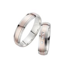 Eheringe Rot- und Weißgold mit Diamanten Breite 5 mm Unkategorisiert online kaufen