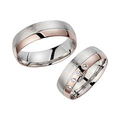 Eheringe Weiß- und Rotgold mit Brillanten Breite 6,5 mm Unkategorisiert online kaufen