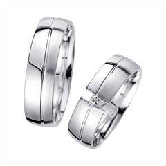 Eheringe Weißgold mit Diamant Breite 6 mm Unkategorisiert online kaufen