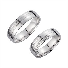 Eheringe Weißgold mit Diamanten Breite 5,5 mm Unkategorisiert online kaufen