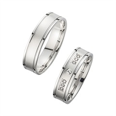 Eheringe Weißgold mit Diamanten Breite 5,5 mm Unkategorisiert online kaufen