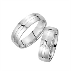Eheringe Weißgold mit Diamanten Breite 6 mm Unkategorisiert online kaufen
