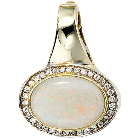 Einhänger Anhänger 585 Gold Gelbgold 34 Diamanten Brillanten 1 Opal Goldanhänger Unkategorisiert online kaufen