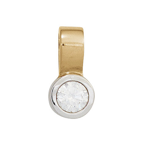 Einhänger Anhänger 585 Gold Gelbgold Weißgold bicolor 1 Diamant Brillant 0 20ct. Unkategorisiert online kaufen