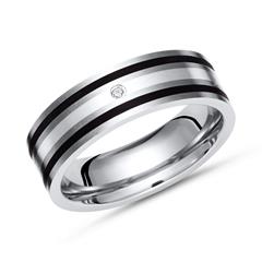 Exklusiver Ring Titan Einlage Silber & Diamant Unkategorisiert online kaufen