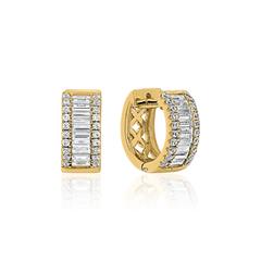 Gelbgold Creolen für Damen mit Lab Grown Diamanten Unkategorisiert Produktbild