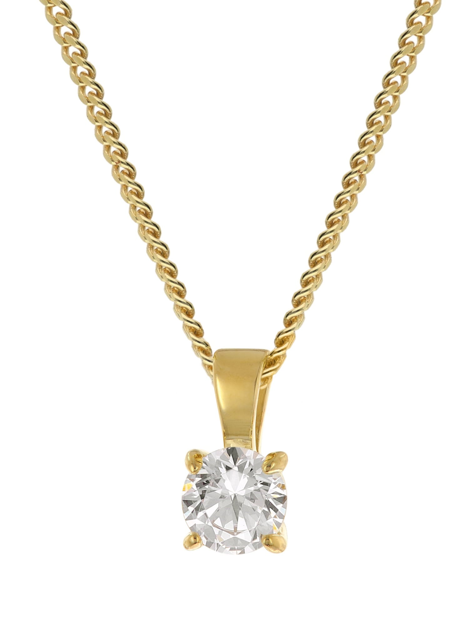 GLIZZ GL1070-45 Lab Grown Diamant-Anhänger 0,50 ct Gelbgold an Silberkette Unkategorisiert online kaufen