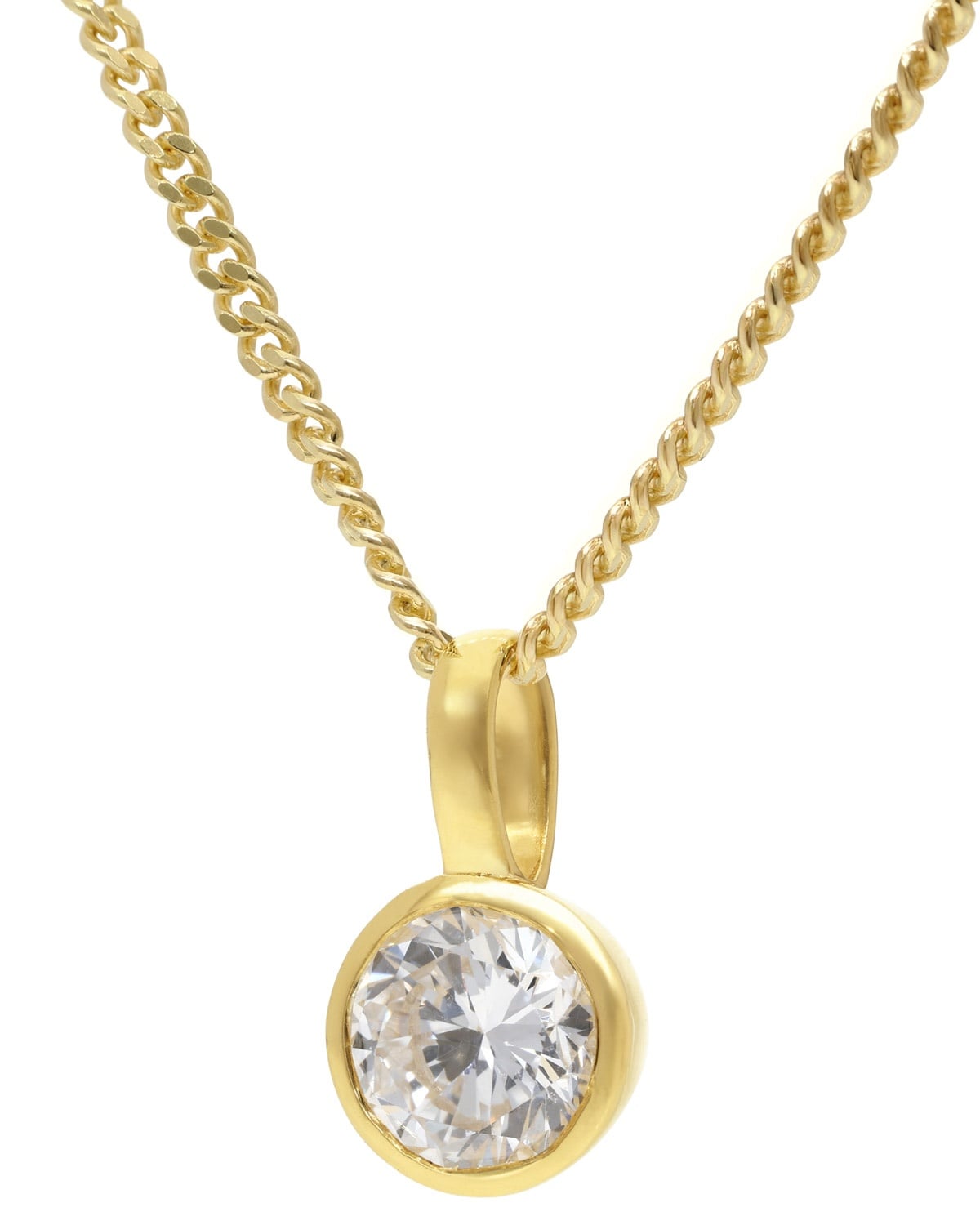 GLIZZ GL1458 Anhänger Gold 333 Lab Grown Diamant 0,50 ct + vergoldete Kette