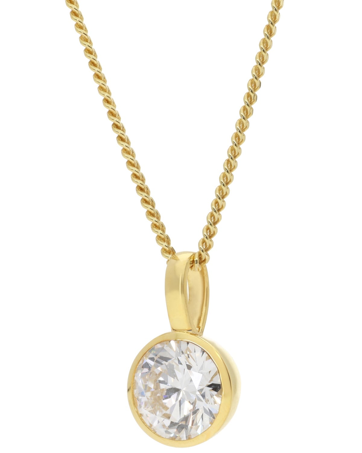 GLIZZ GL1460 Anhänger Gold 333 Lab Grown Diamant 1,0 ct + vergoldete Kette