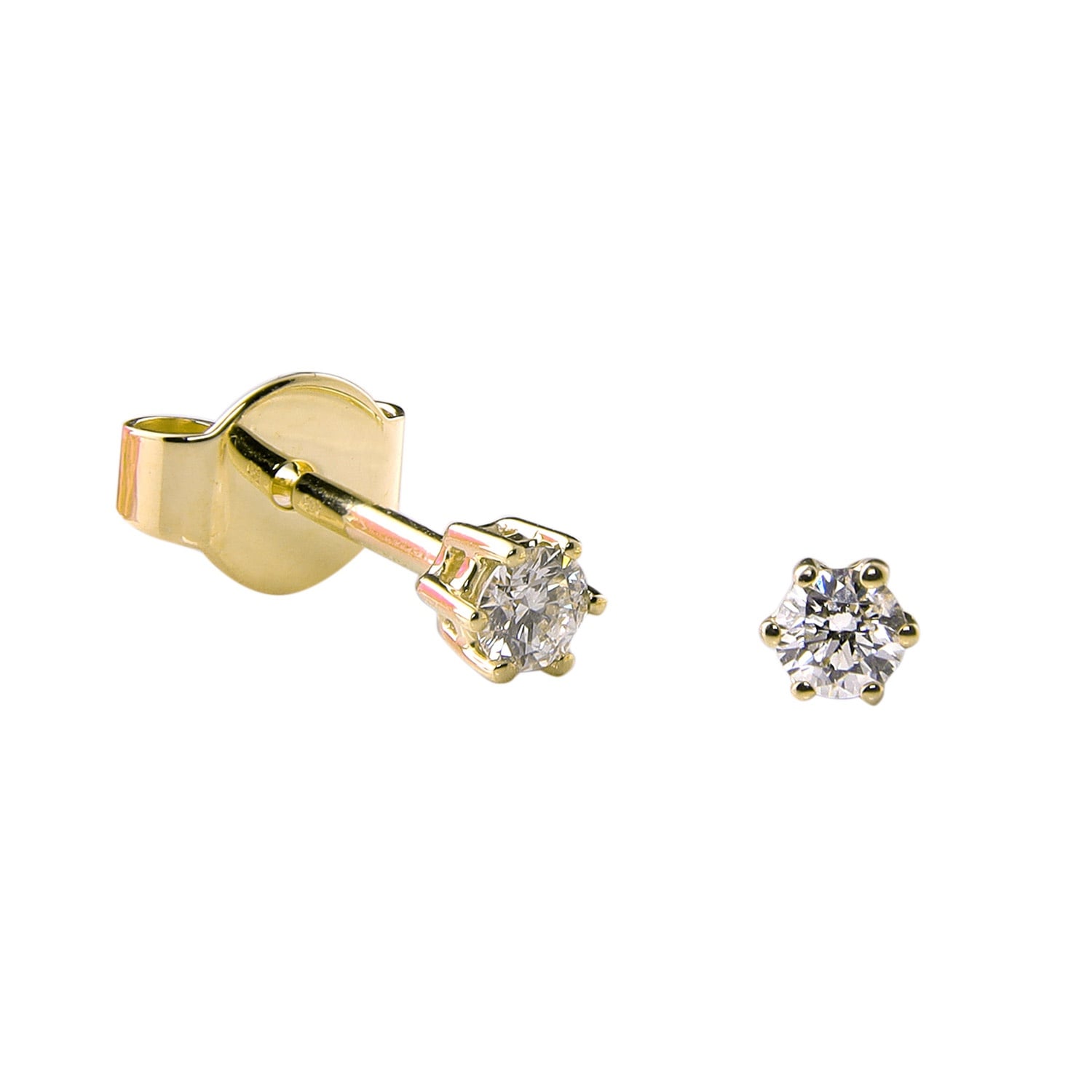 GLIZZ GL8159 Damen-Ohrringe 585 Gold Diamant-Ohrstecker 0,15 Karat