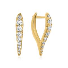 Gold Ohrringe für Damen mit Diamanten
