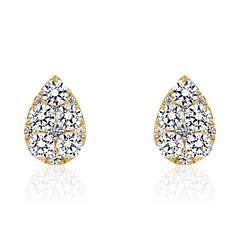 Gold Ohrschmuck Tropfen für Damen mit Lab Brillanten Unkategorisiert Produktbild