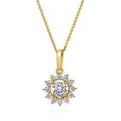 Goldene Damenkette mit Diamantanhänger Unkategorisiert online kaufen