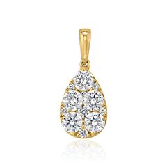 Goldener Anhänger Tropfen mit Diamanten für Damen Unkategorisiert online kaufen