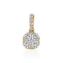 Goldener Damenanhänger mit lab grown Diamanten Unkategorisiert online kaufen