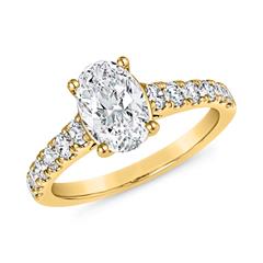Goldener Verlobungsring mit lab grown Brillanten Unkategorisiert online kaufen