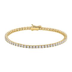 Goldenes Rivière-Armband mit Diamanten für Damen