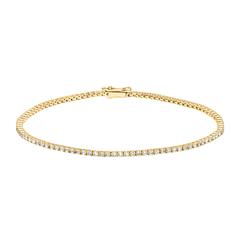 Goldenes Tennisarmband mit 100 Diamanten für Damen