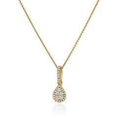 Goldkette für Damen mit Tropfenanhänger, Diamanten Unkategorisiert online kaufen