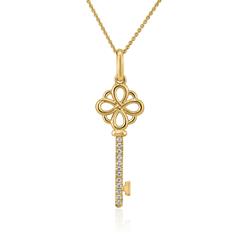 Goldkette mit Diamantanhänger Schlüssel, lab grown Unkategorisiert online kaufen
