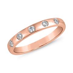 Gravierbarer Diamantring aus Roségold für Damen Unkategorisiert online kaufen