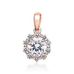Halo Anhänger mit lab grown Brillanten aus Roségold Unkategorisiert online kaufen