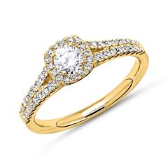 Halo Ring 585er Gold mit Diamanten Unkategorisiert online kaufen