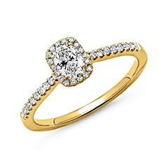 Halo Ring 585er Gold mit Diamanten Unkategorisiert online kaufen