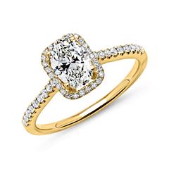 Halo Ring 585er Gold mit Diamanten Unkategorisiert online kaufen