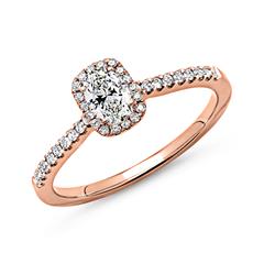 Halo Ring 585er Roségold mit Diamanten Unkategorisiert online kaufen